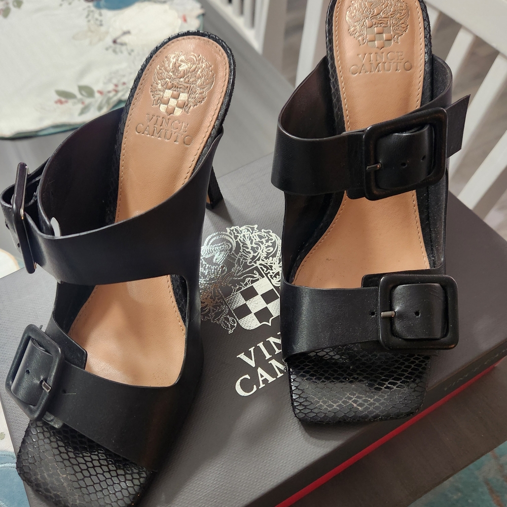 Vince Camuto Black Slingback Heels
